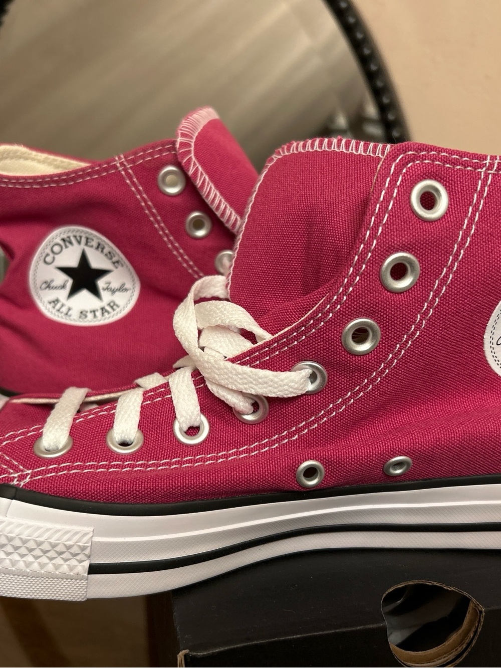 Converse Pink High Top Canvas Sneakers 9.5 women’s